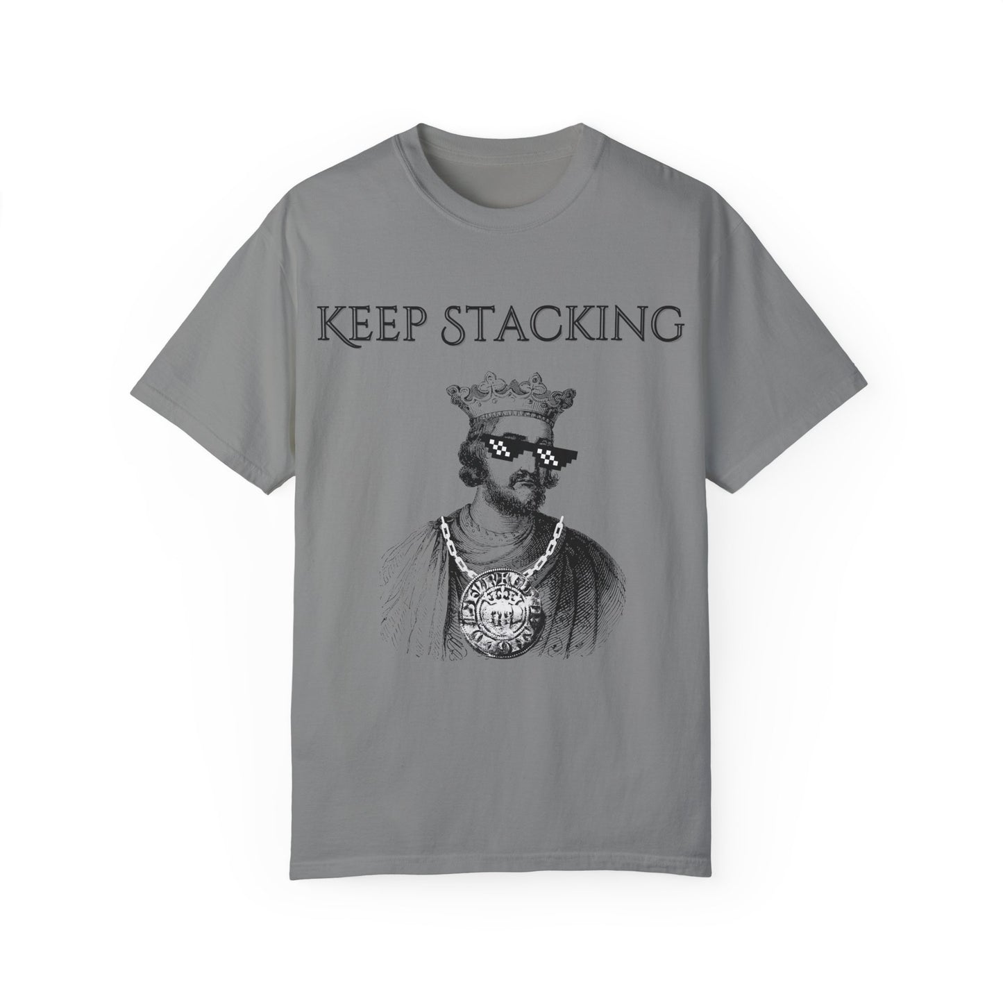 King Henry III Silver Stacker Unisex Garment-Dyed T-shirt