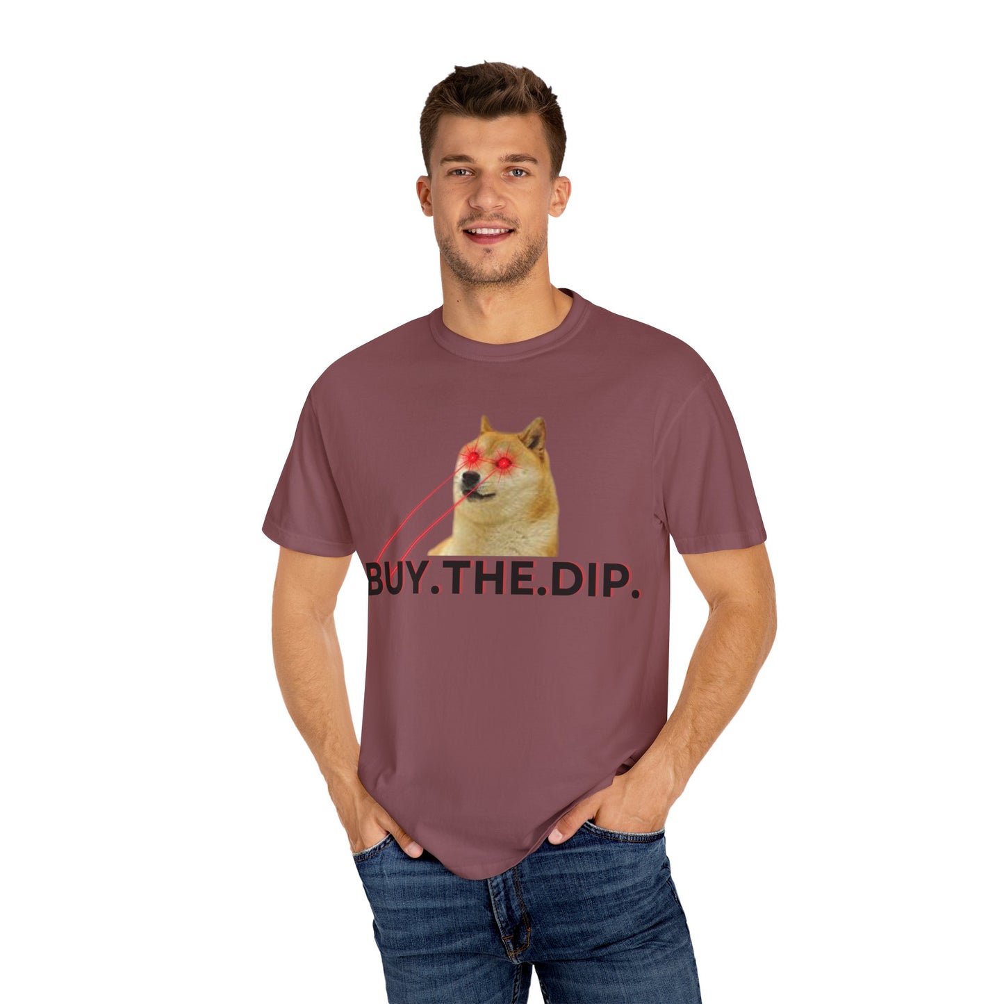 Buy The Dip Laser Eyes Unisex Garment-Dyed T-shirt