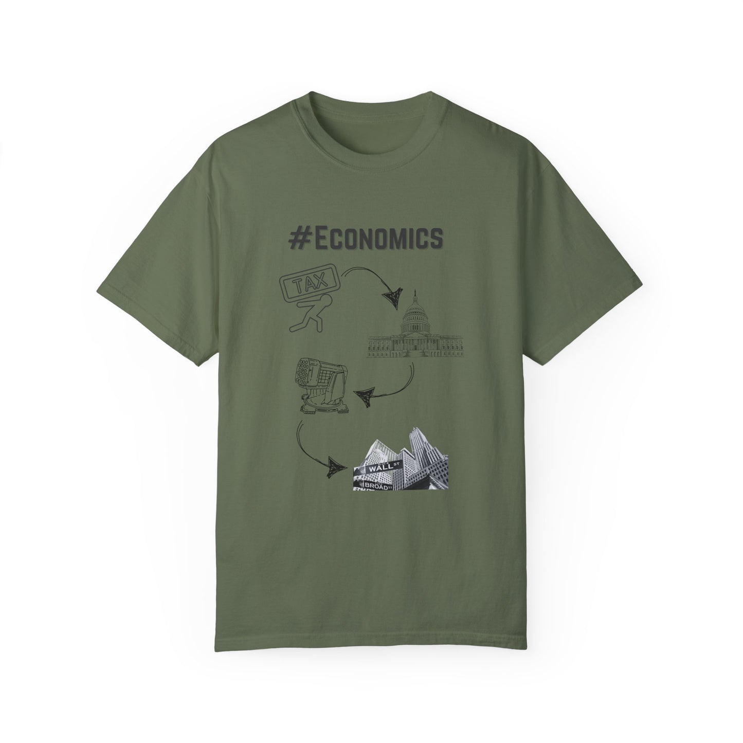 #Economics Garment-Dyed T-shirt