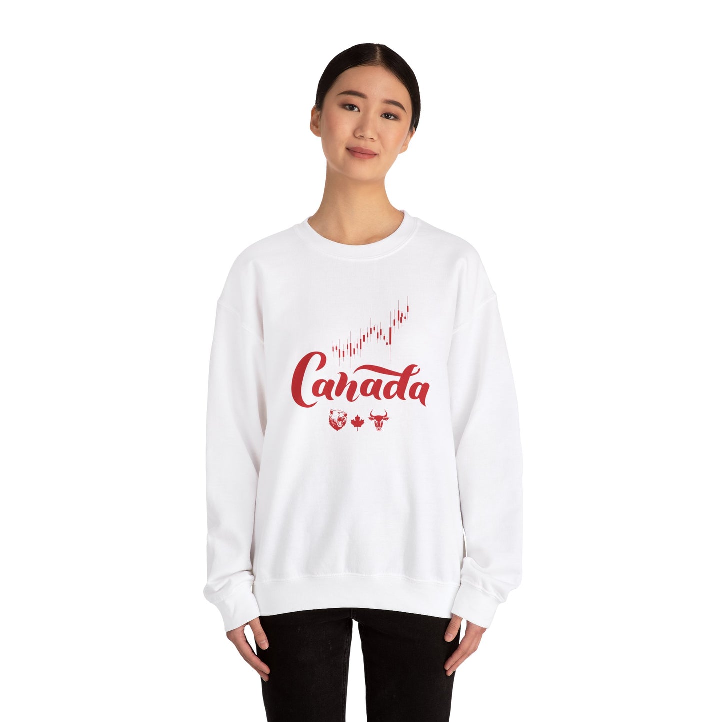 Bear Maple Bull Canada Unisex Heavy Blend™ Crewneck Sweatshirt