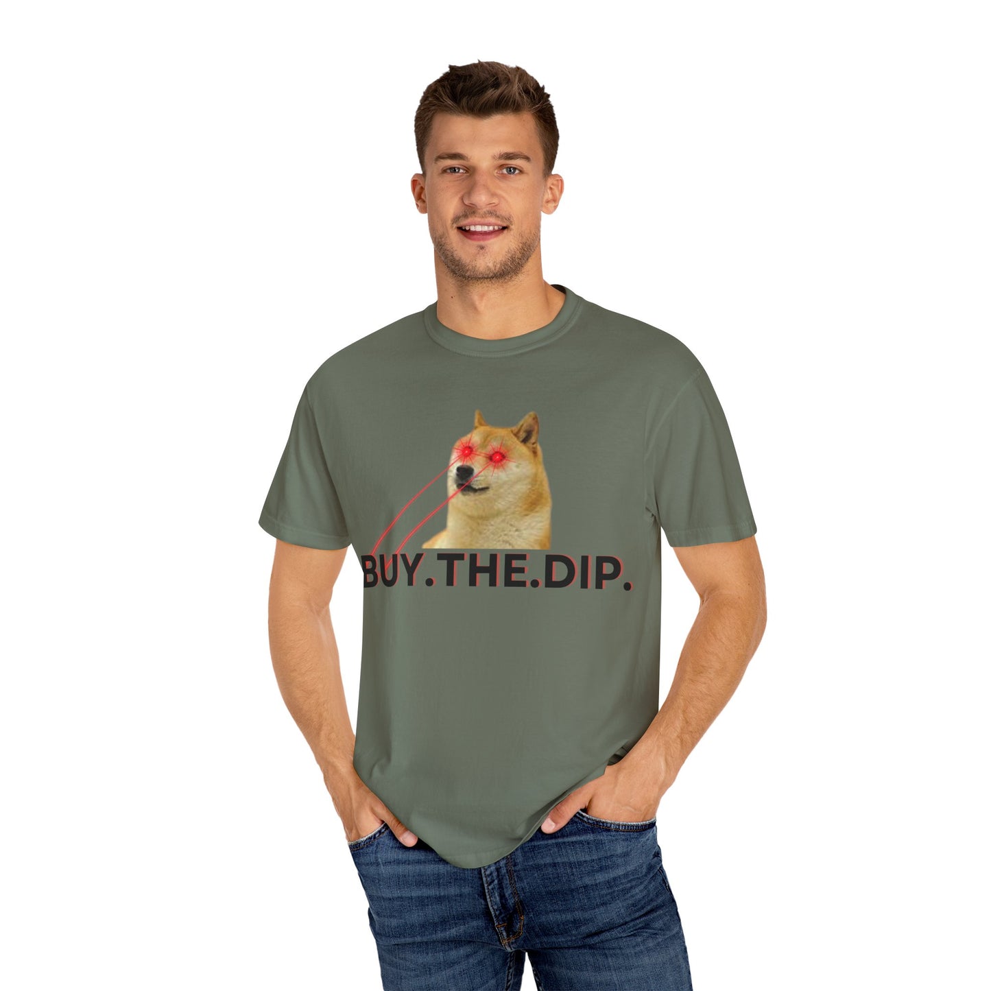 Buy The Dip Laser Eyes Unisex Garment-Dyed T-shirt