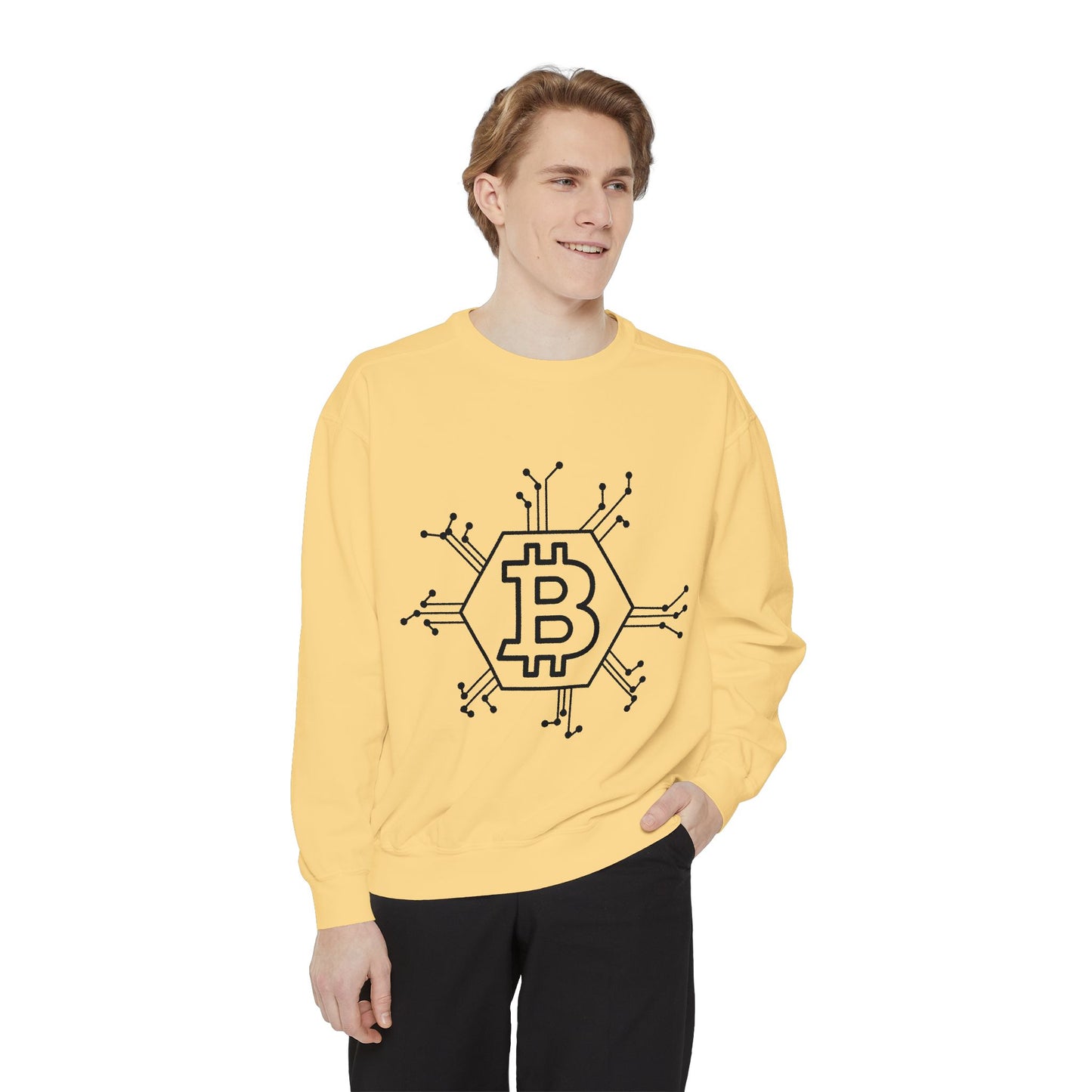 BTC Blockchain Unisex Garment-Dyed Sweatshirt