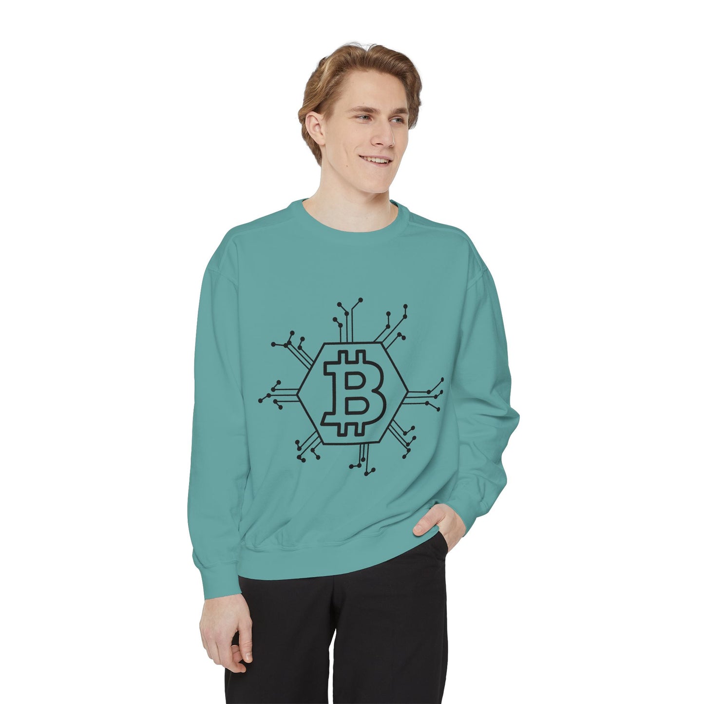 BTC Blockchain Unisex Garment-Dyed Sweatshirt