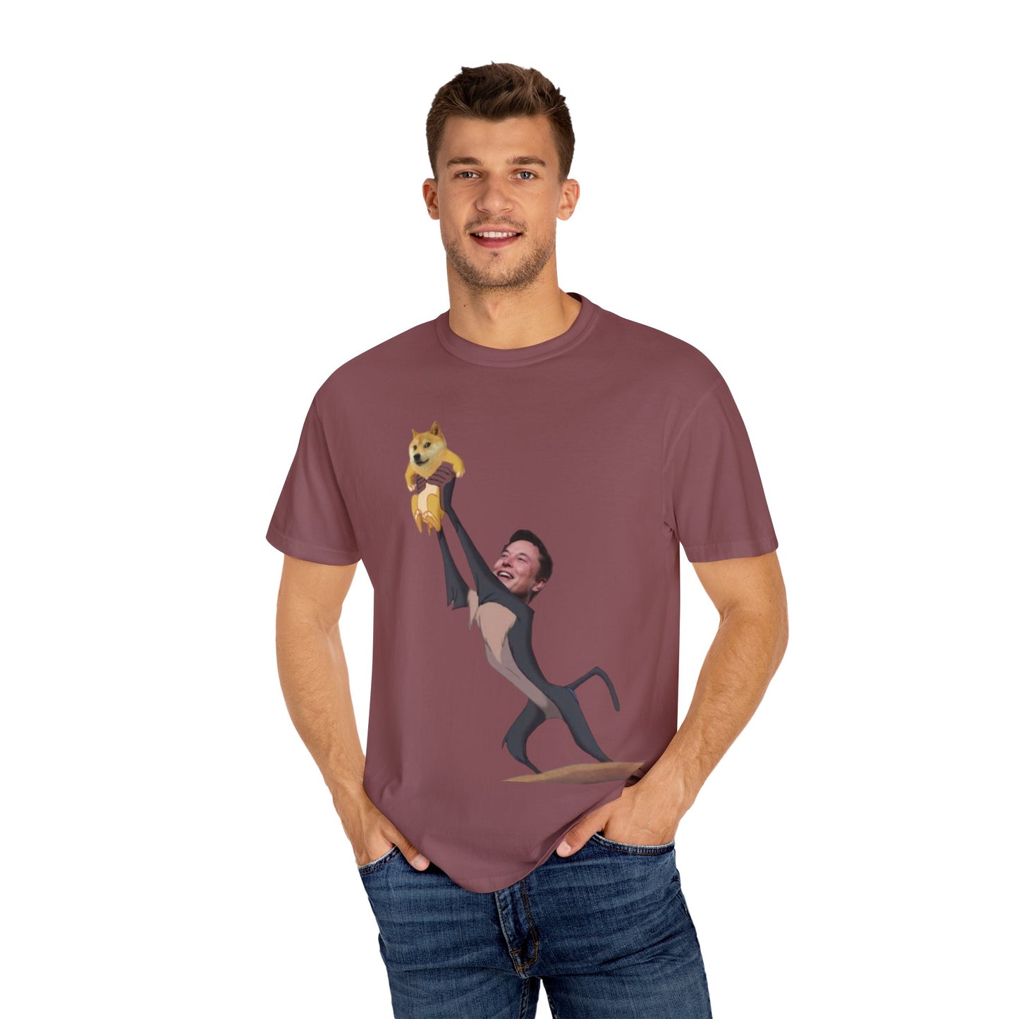 DOGE Musk Meme Unisex Garment-Dyed T-shirt
