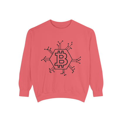 BTC Blockchain Unisex Garment-Dyed Sweatshirt