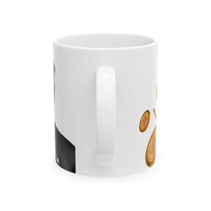 Trump Laser Eyes BTC Ceramic Mug, (11oz, 15oz)