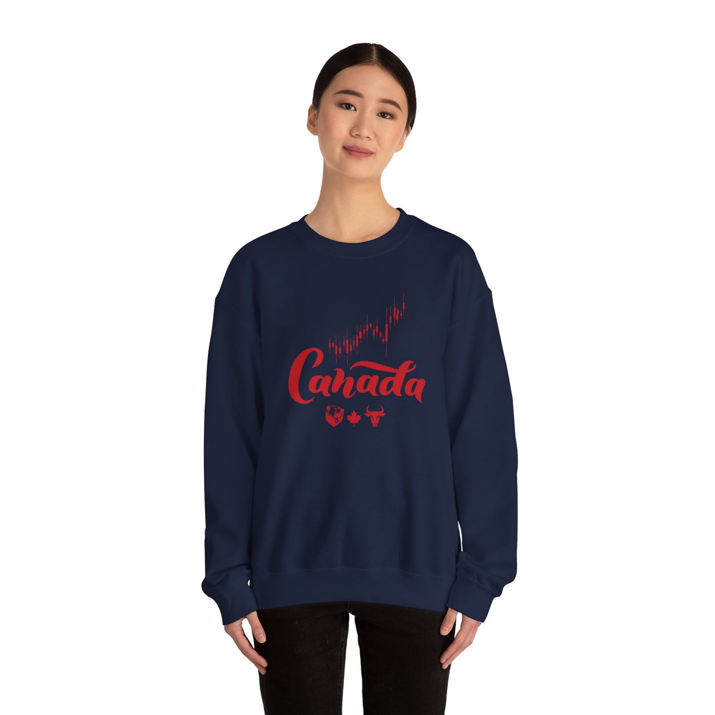 Bear Maple Bull Canada Unisex Heavy Blend™ Crewneck Sweatshirt