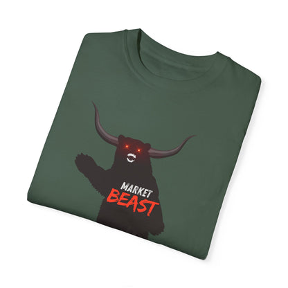 Market Beast Laser Eyes Unisex Garment-Dyed T-shirt