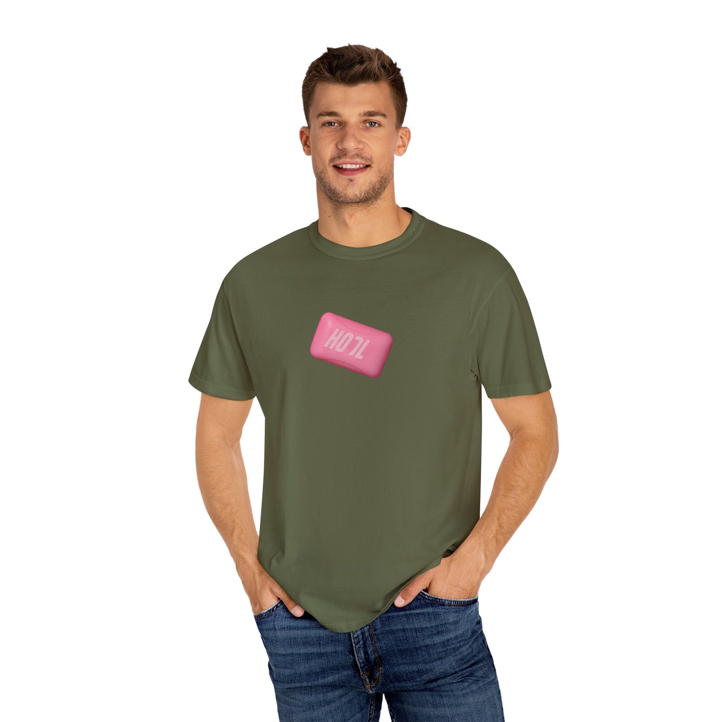 HODL Pink Soap BTC Unisex Garment-Dyed T-shirt