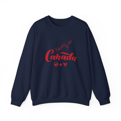 Bear Maple Bull Canada Unisex Heavy Blend™ Crewneck Sweatshirt