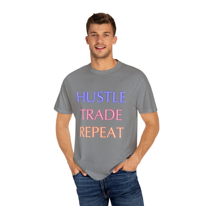 Hustle Trade Repeat Unisex Garment-Dyed T-shirt