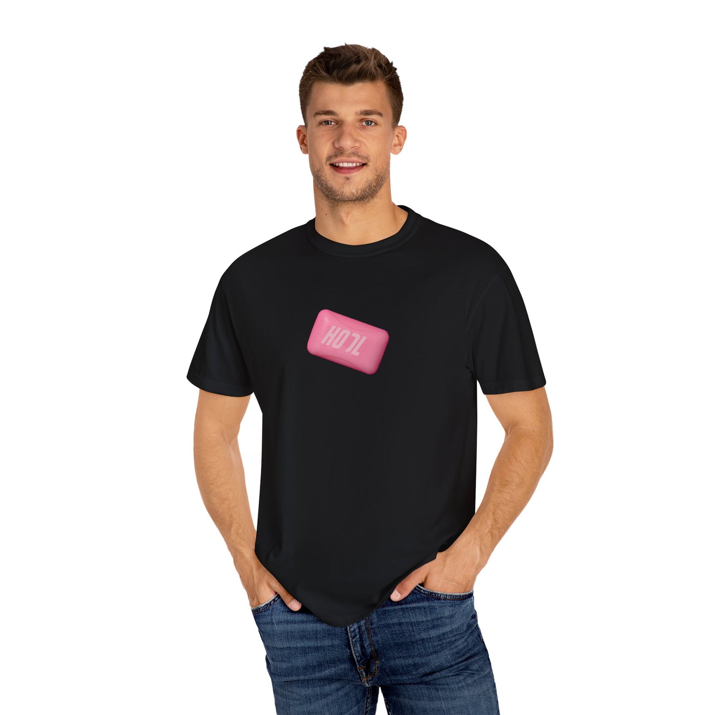 HODL Pink Soap BTC Unisex Garment-Dyed T-shirt