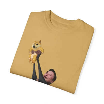 DOGE Musk Meme Unisex Garment-Dyed T-shirt