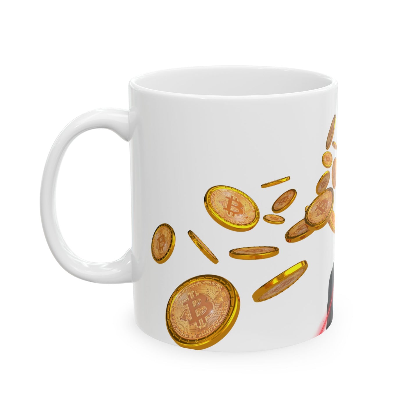Trump Laser Eyes BTC Ceramic Mug, (11oz, 15oz)