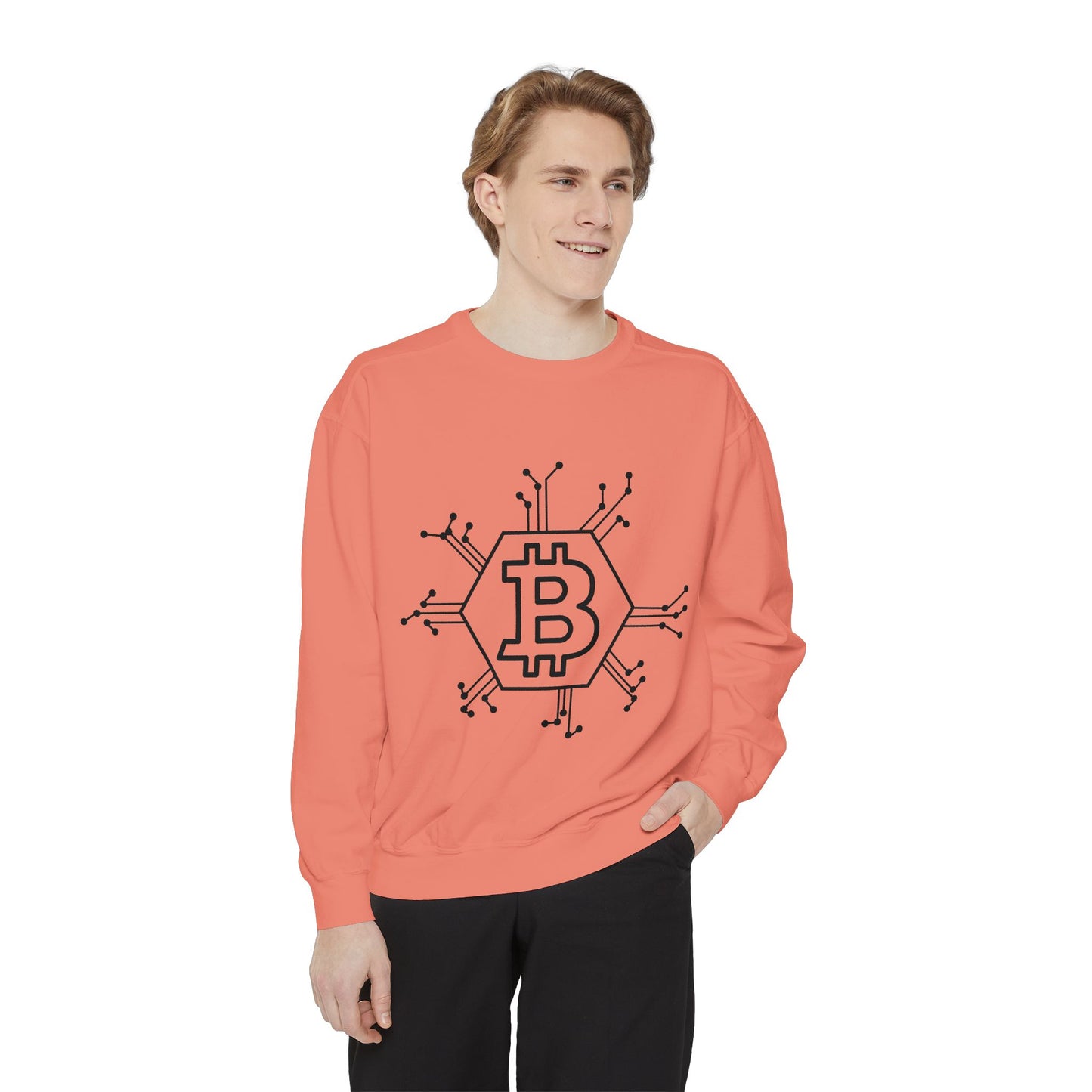 BTC Blockchain Unisex Garment-Dyed Sweatshirt