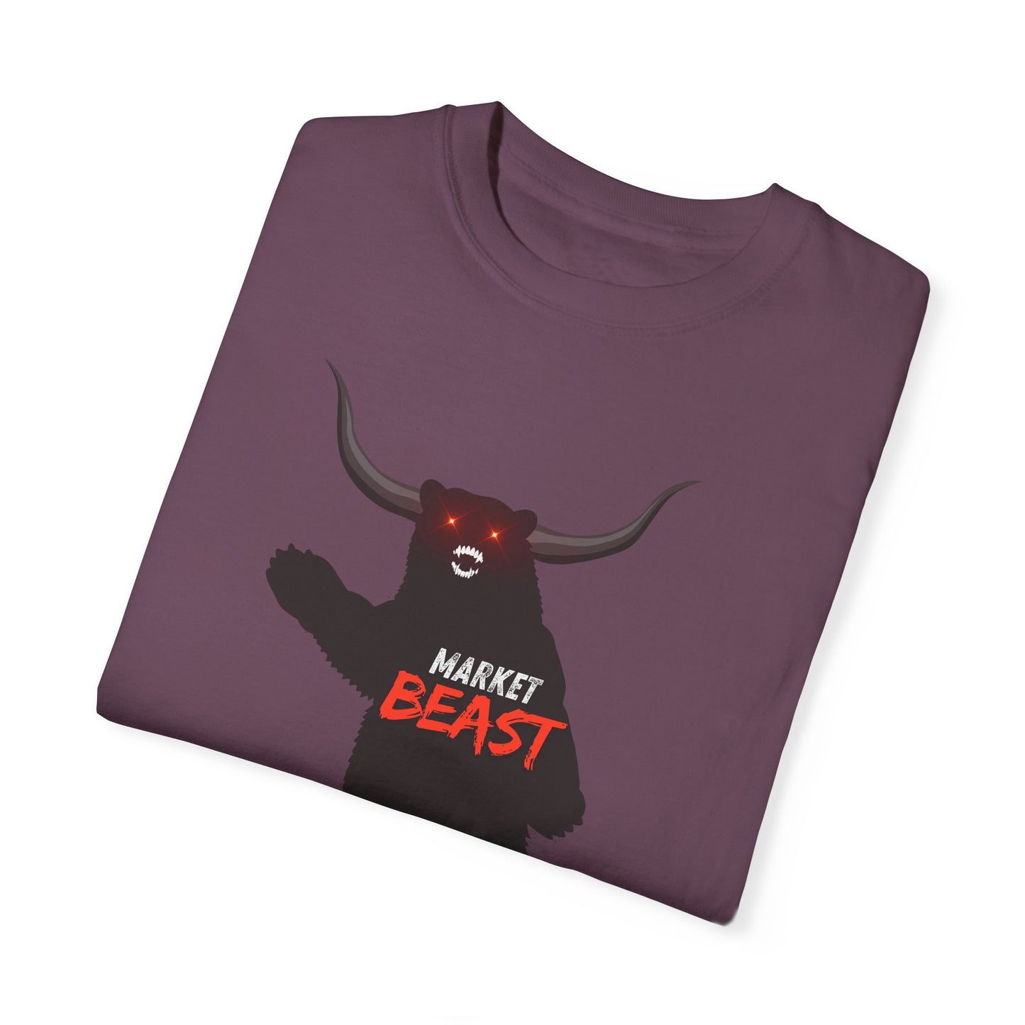 Market Beast Laser Eyes Unisex Garment-Dyed T-shirt