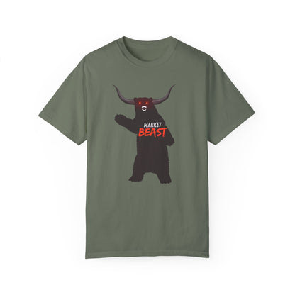 Market Beast Laser Eyes Unisex Garment-Dyed T-shirt