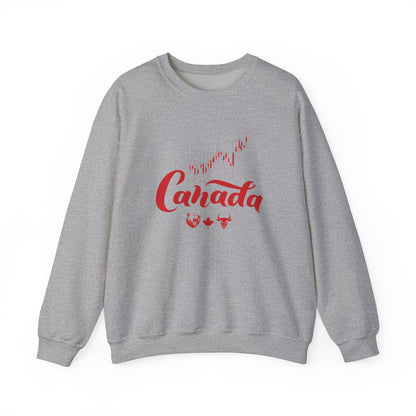 Bear Maple Bull Canada Unisex Heavy Blend™ Crewneck Sweatshirt