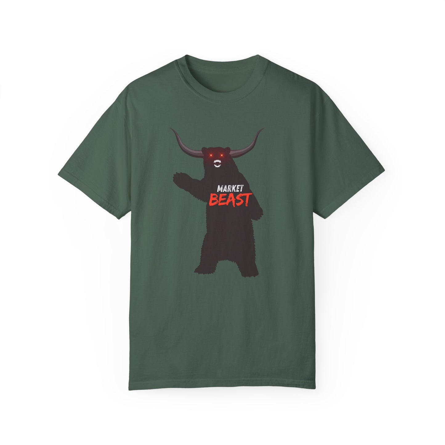 Market Beast Laser Eyes Unisex Garment-Dyed T-shirt