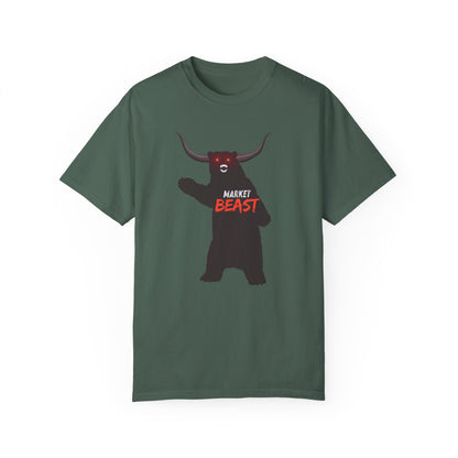 Market Beast Laser Eyes Unisex Garment-Dyed T-shirt