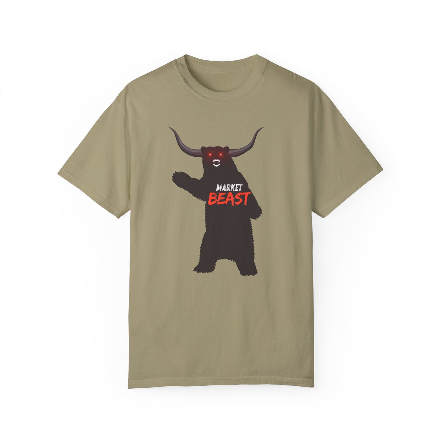 Market Beast Laser Eyes Unisex Garment-Dyed T-shirt