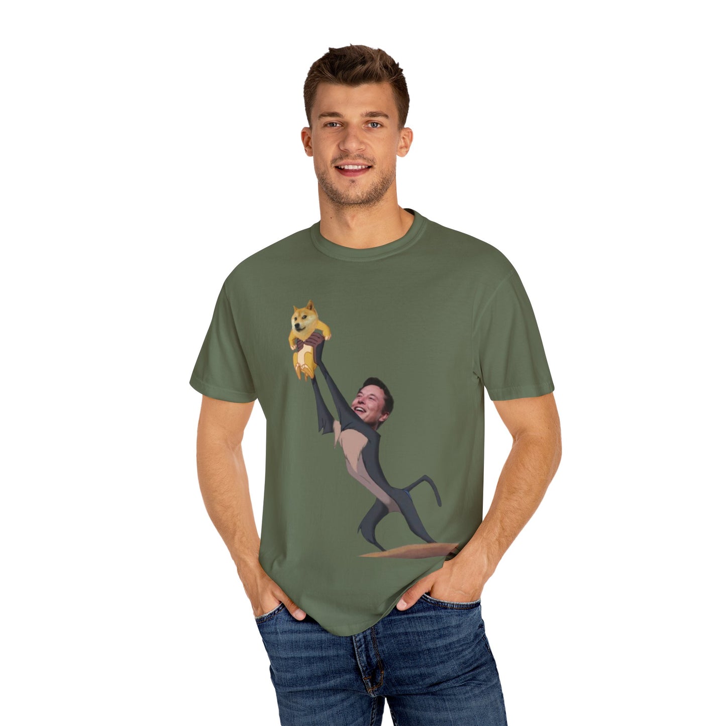 DOGE Musk Meme Unisex Garment-Dyed T-shirt