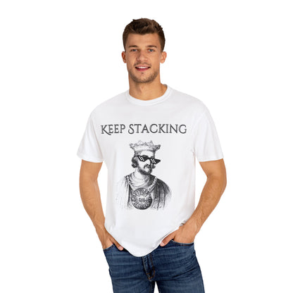 King Henry III Silver Stacker Unisex Garment-Dyed T-shirt