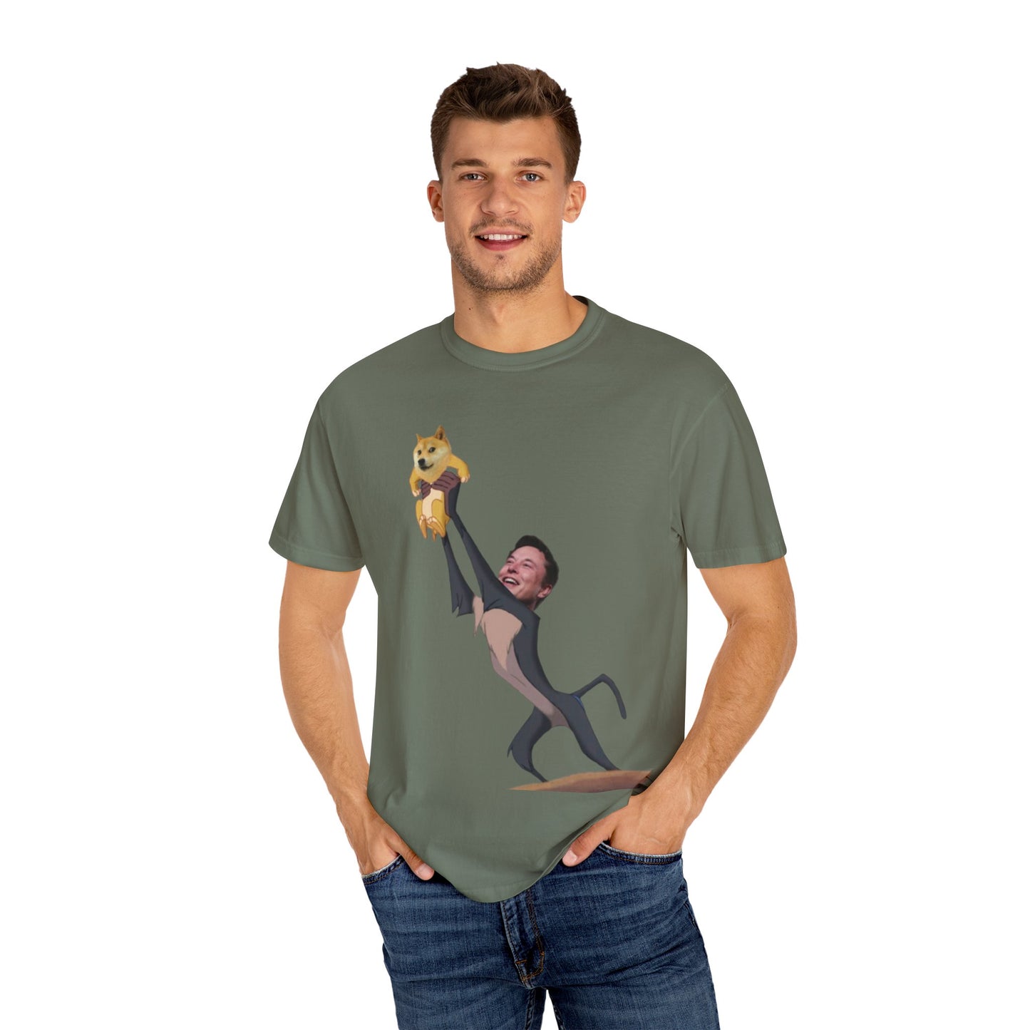 DOGE Musk Meme Unisex Garment-Dyed T-shirt