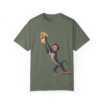DOGE Musk Meme Unisex Garment-Dyed T-shirt