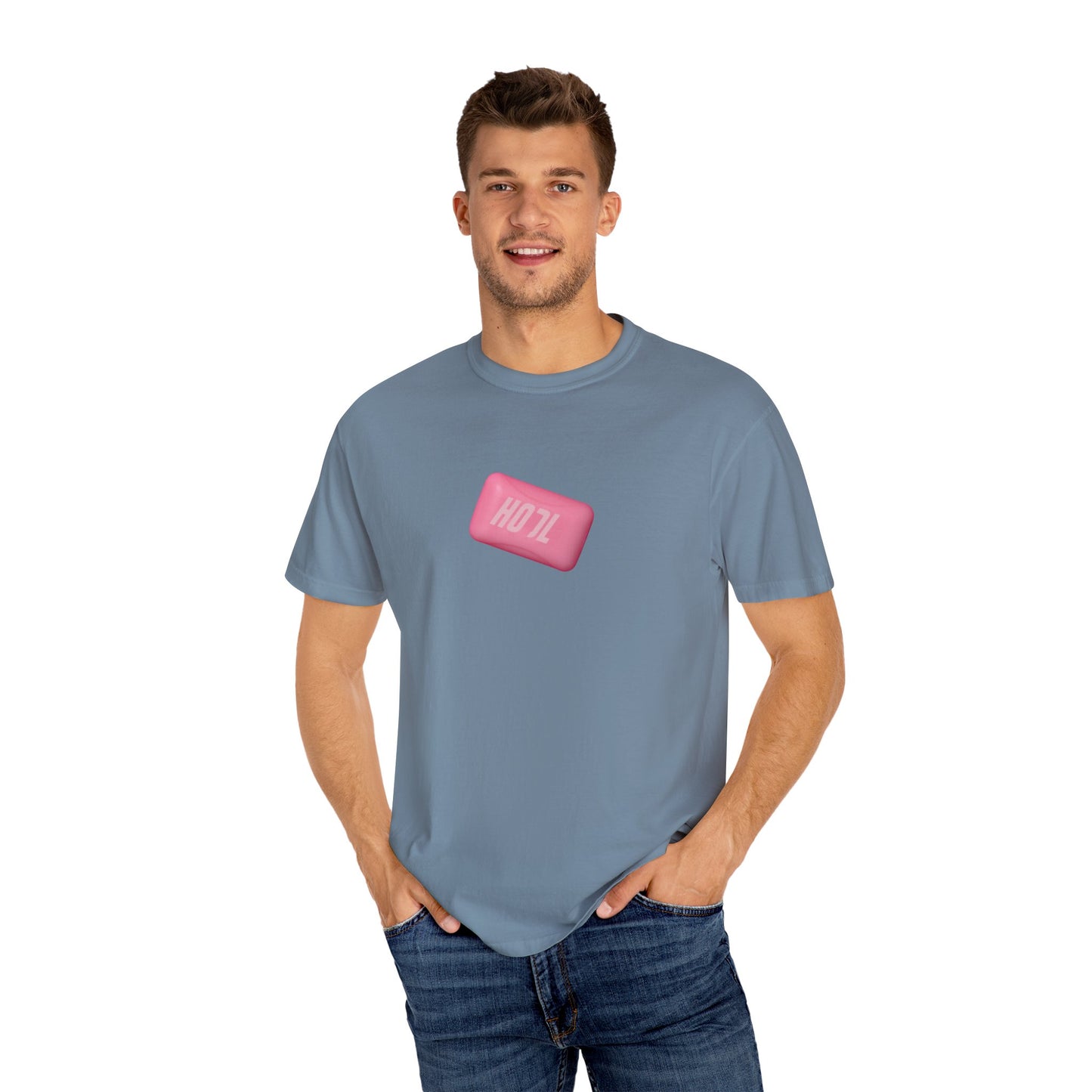 HODL Pink Soap BTC Unisex Garment-Dyed T-shirt