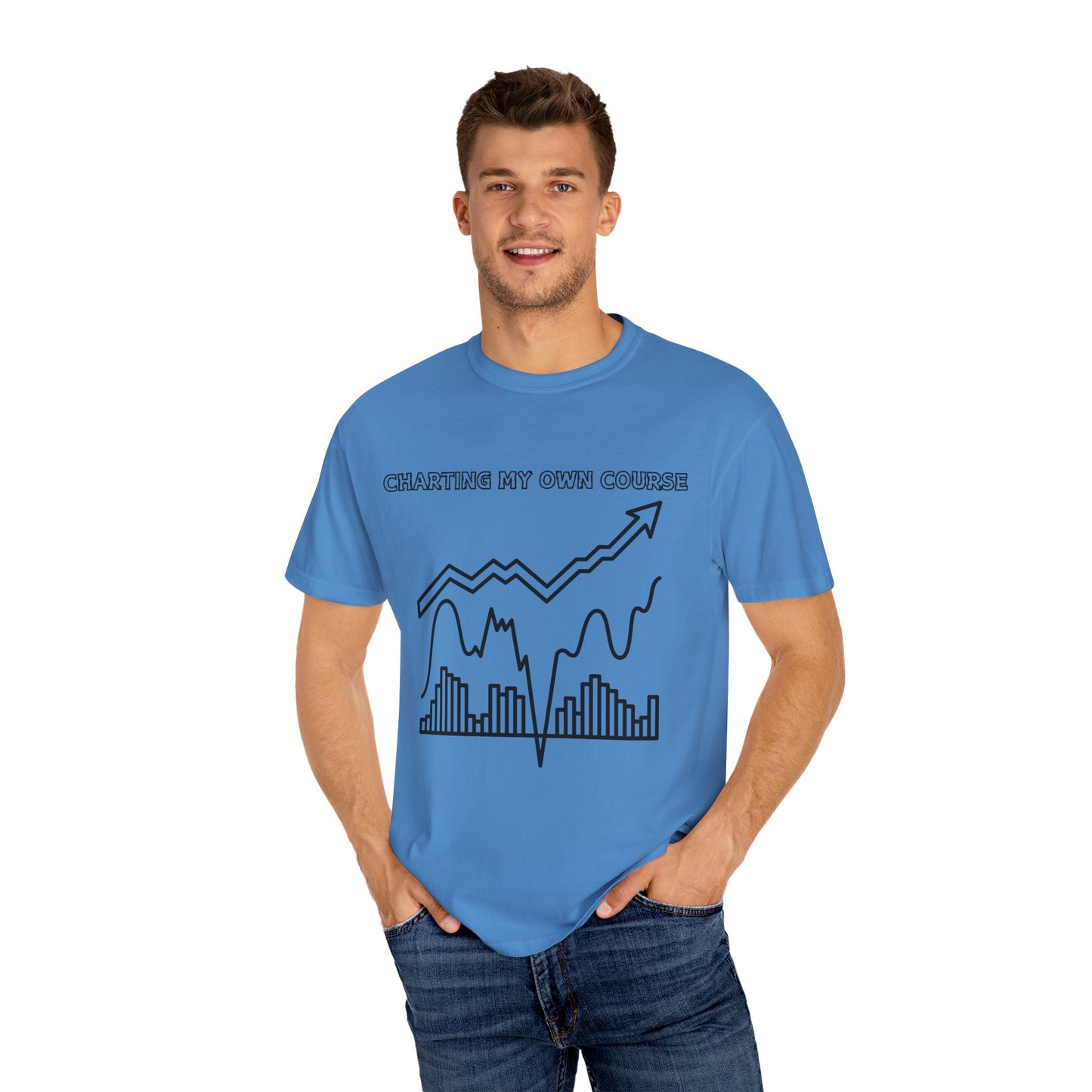 Charting my Own Course Unisex Garment-Dyed T-shirt