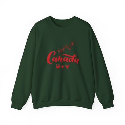 Bear Maple Bull Canada Unisex Heavy Blend™ Crewneck Sweatshirt