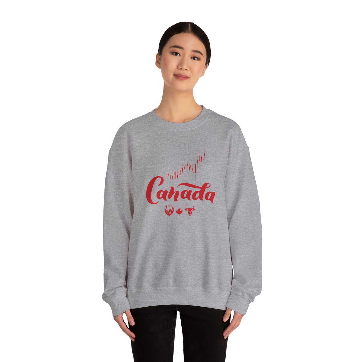 Bear Maple Bull Canada Unisex Heavy Blend™ Crewneck Sweatshirt