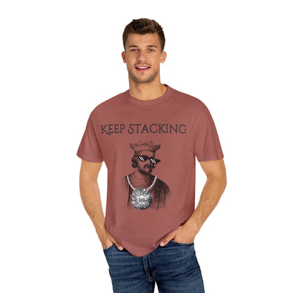 King Henry III Silver Stacker Unisex Garment-Dyed T-shirt