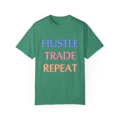 Hustle Trade Repeat Unisex Garment-Dyed T-shirt