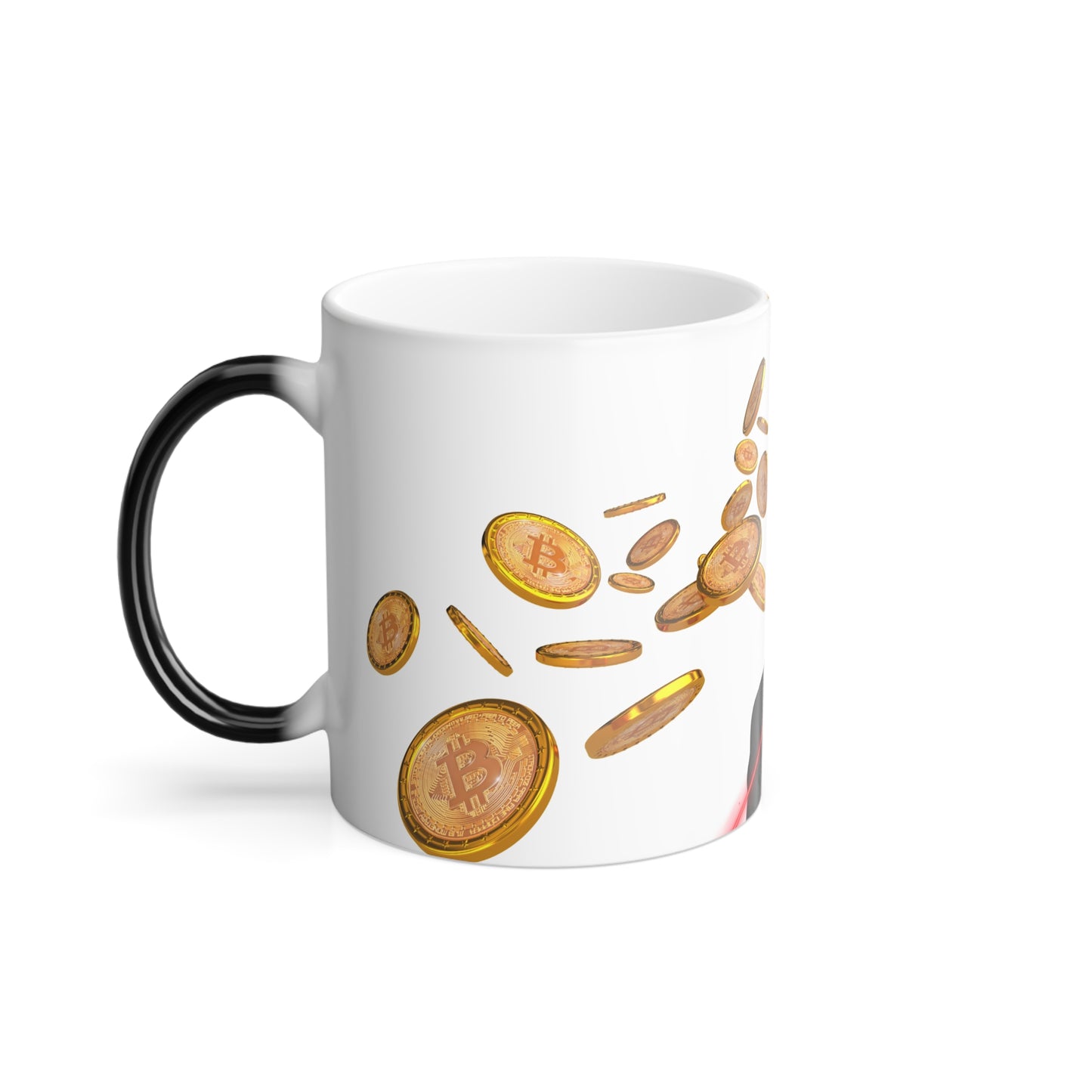 Trump Laser Eyes BTC Color Morphing Mug, 11oz