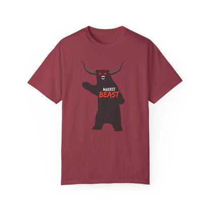 Market Beast Laser Eyes Unisex Garment-Dyed T-shirt