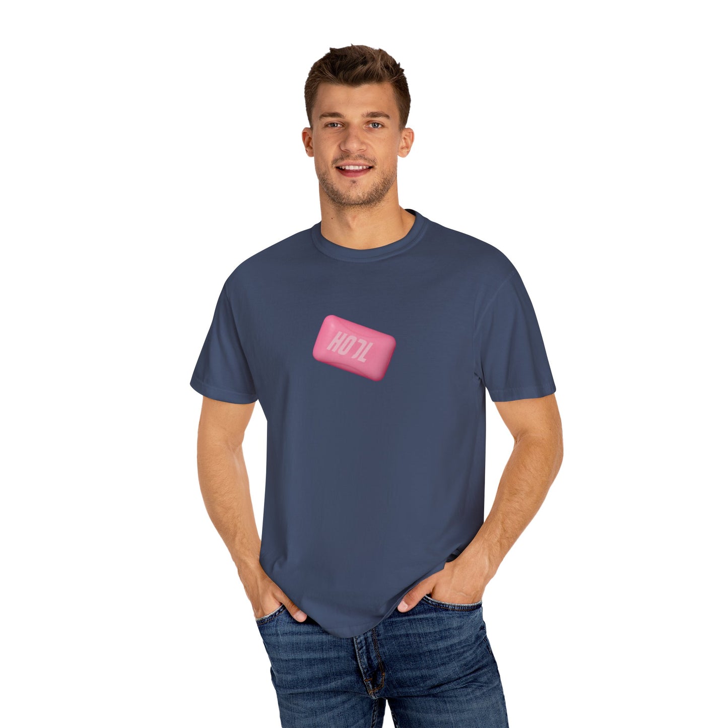 HODL Pink Soap BTC Unisex Garment-Dyed T-shirt