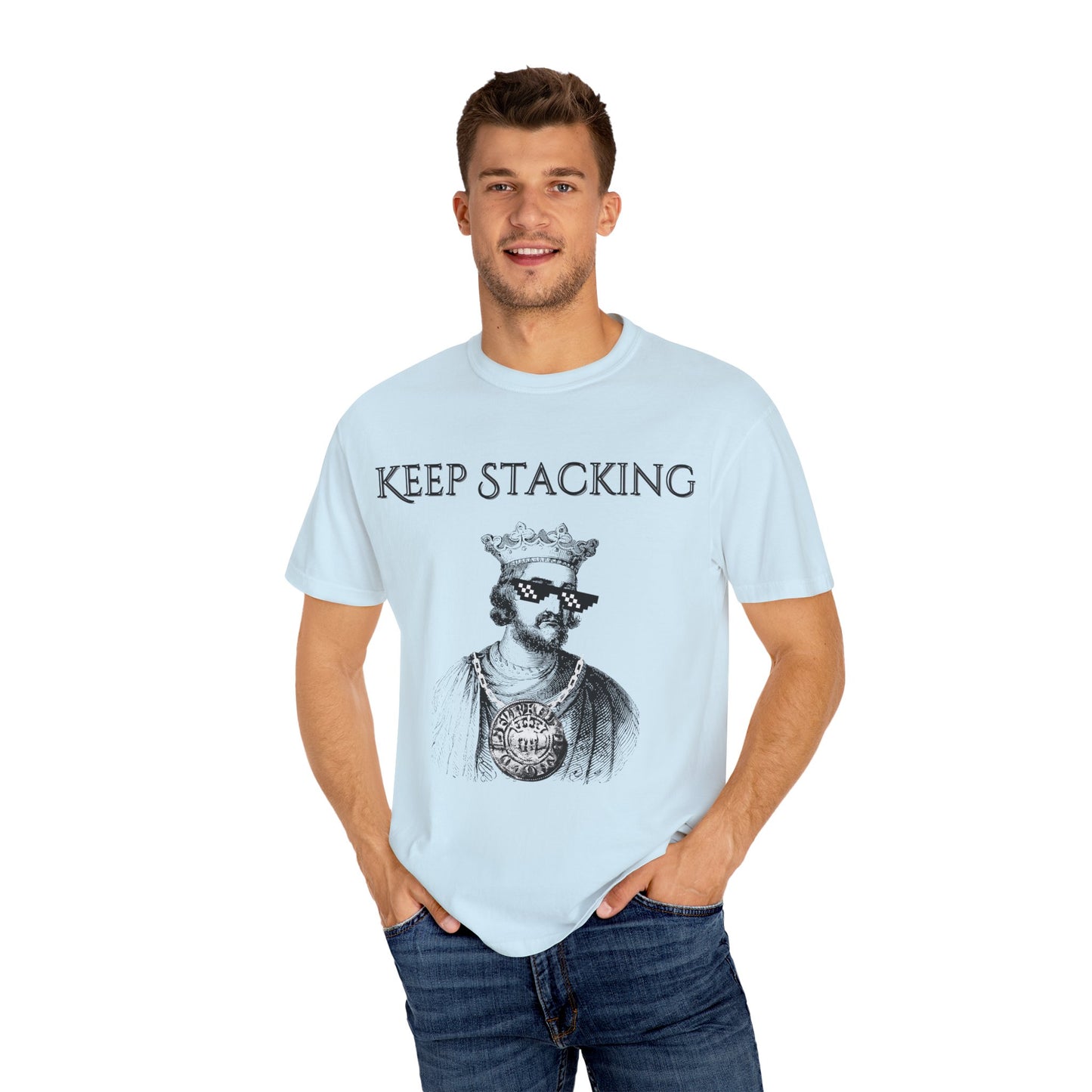 King Henry III Silver Stacker Unisex Garment-Dyed T-shirt
