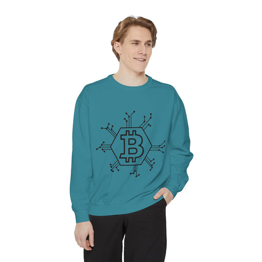 BTC Blockchain Unisex Garment-Dyed Sweatshirt