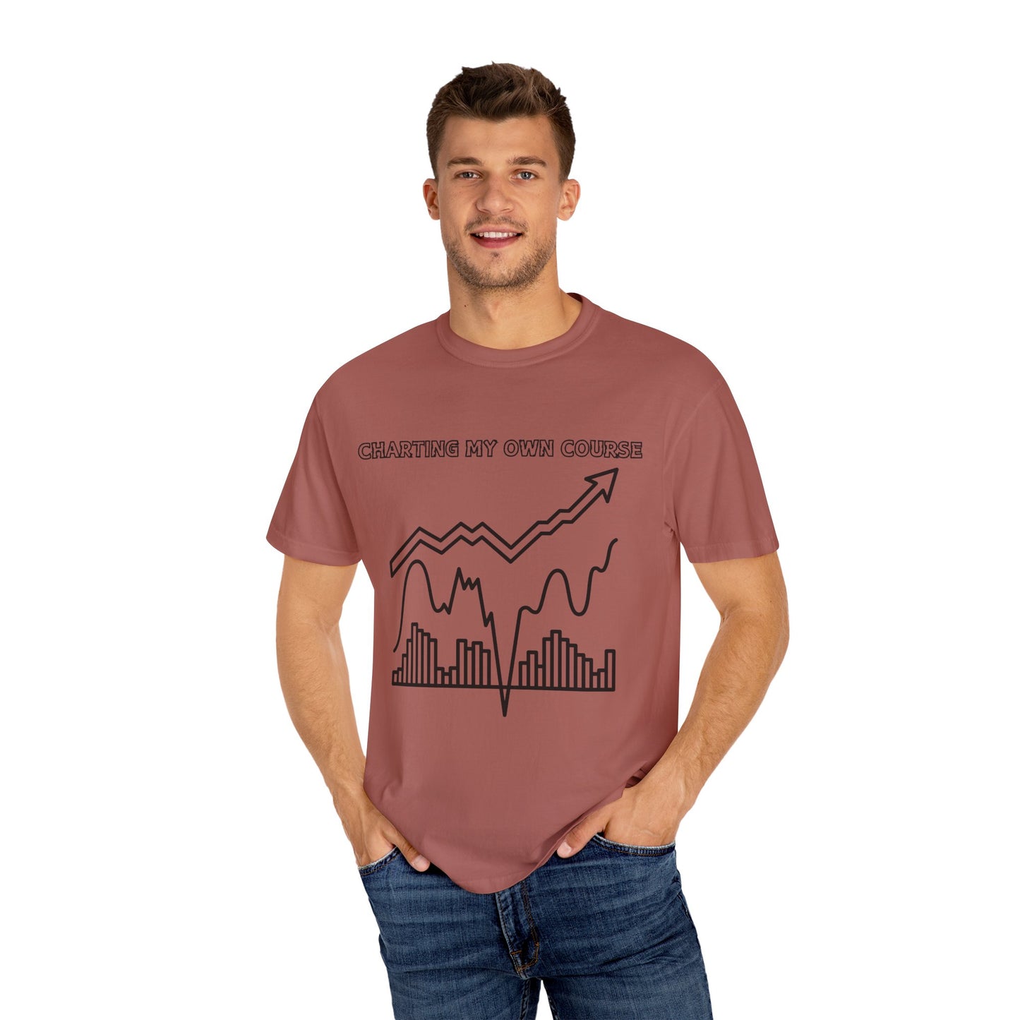 Charting my Own Course Unisex Garment-Dyed T-shirt