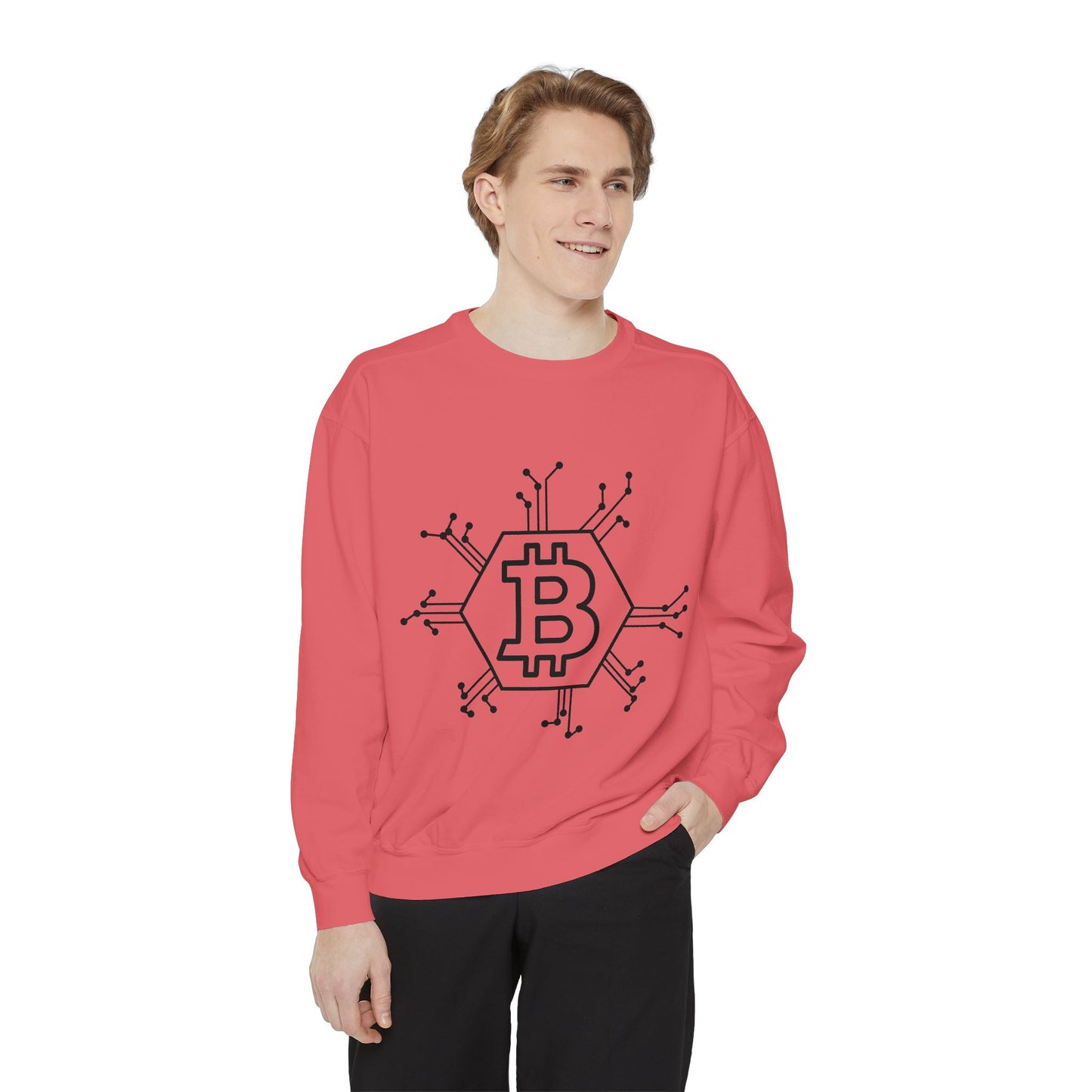 BTC Blockchain Unisex Garment-Dyed Sweatshirt