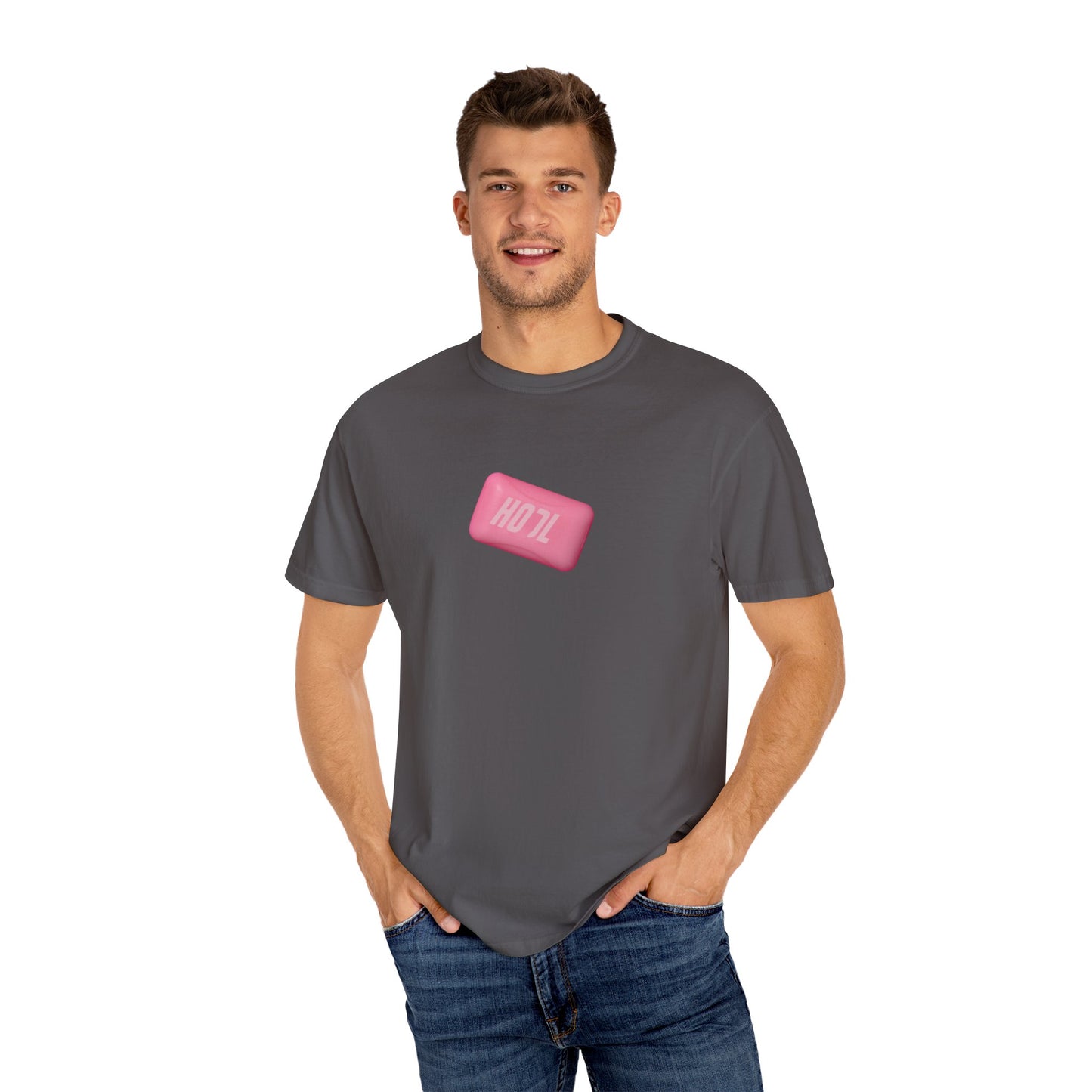 HODL Pink Soap BTC Unisex Garment-Dyed T-shirt