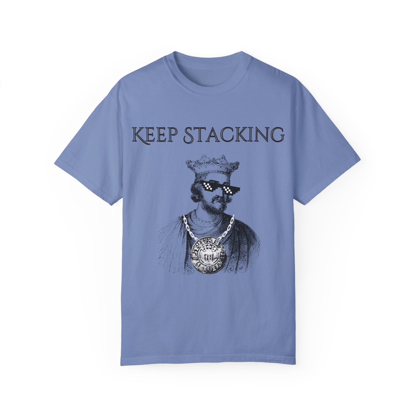 King Henry III Silver Stacker Unisex Garment-Dyed T-shirt