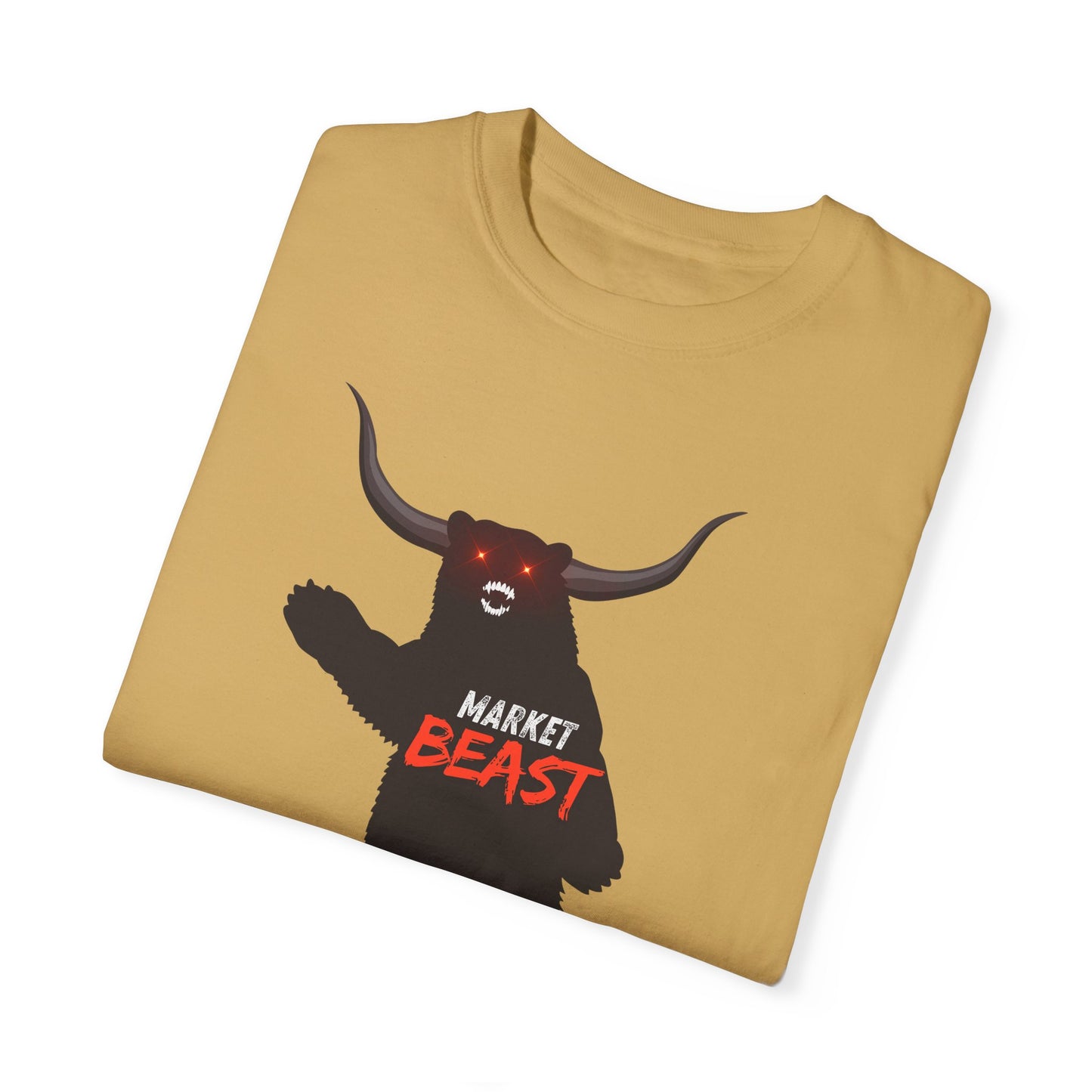 Market Beast Laser Eyes Unisex Garment-Dyed T-shirt