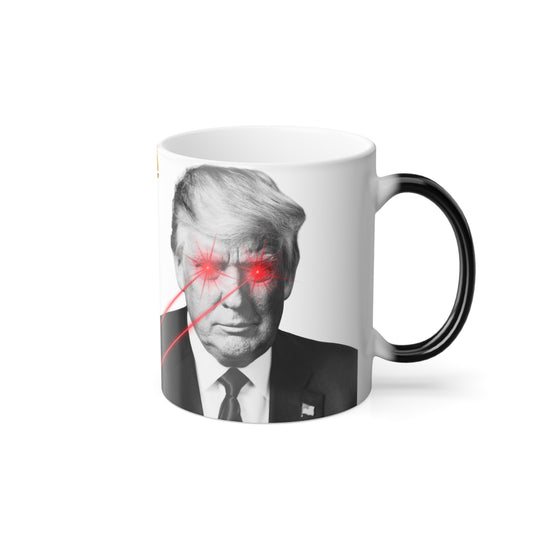 Trump Laser Eyes BTC Color Morphing Mug, 11oz