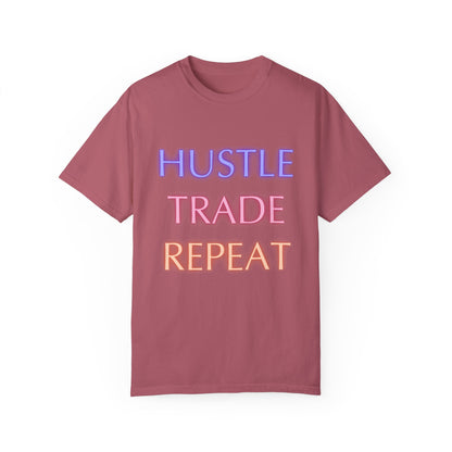 Hustle Trade Repeat Unisex Garment-Dyed T-shirt
