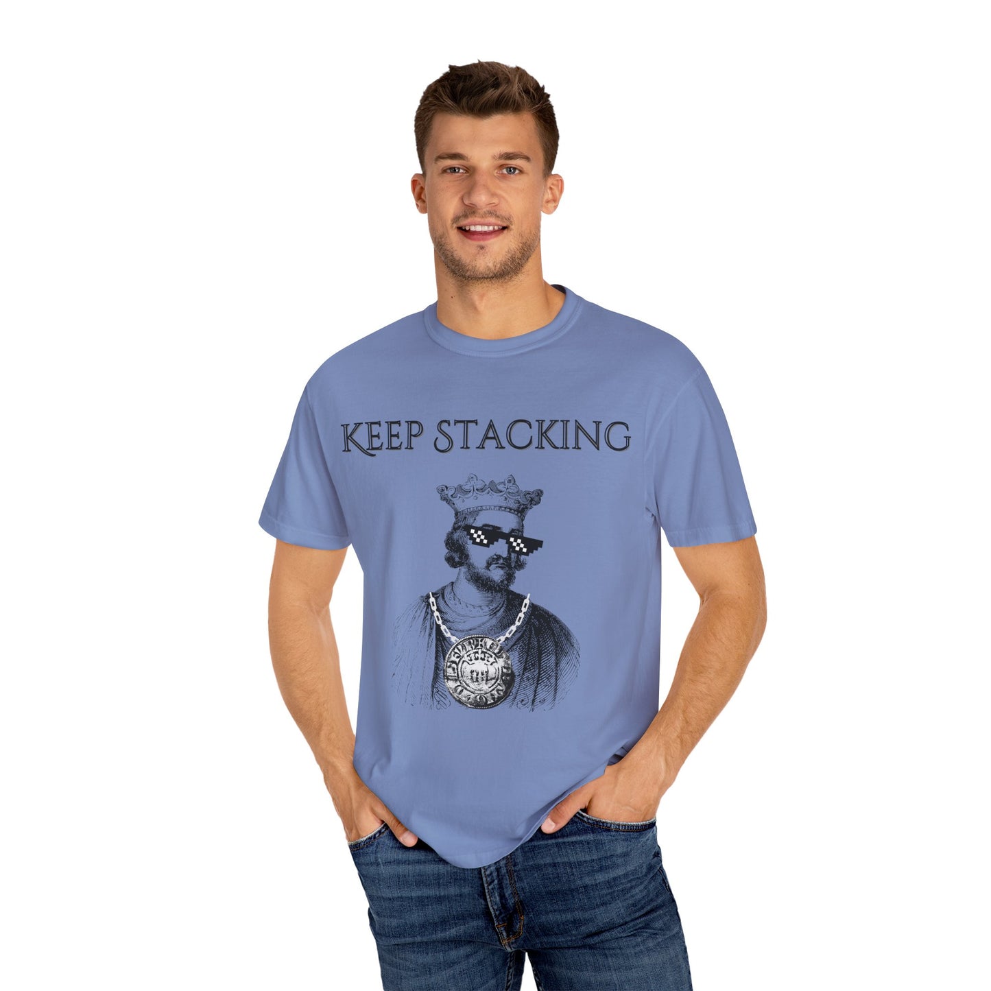 King Henry III Silver Stacker Unisex Garment-Dyed T-shirt