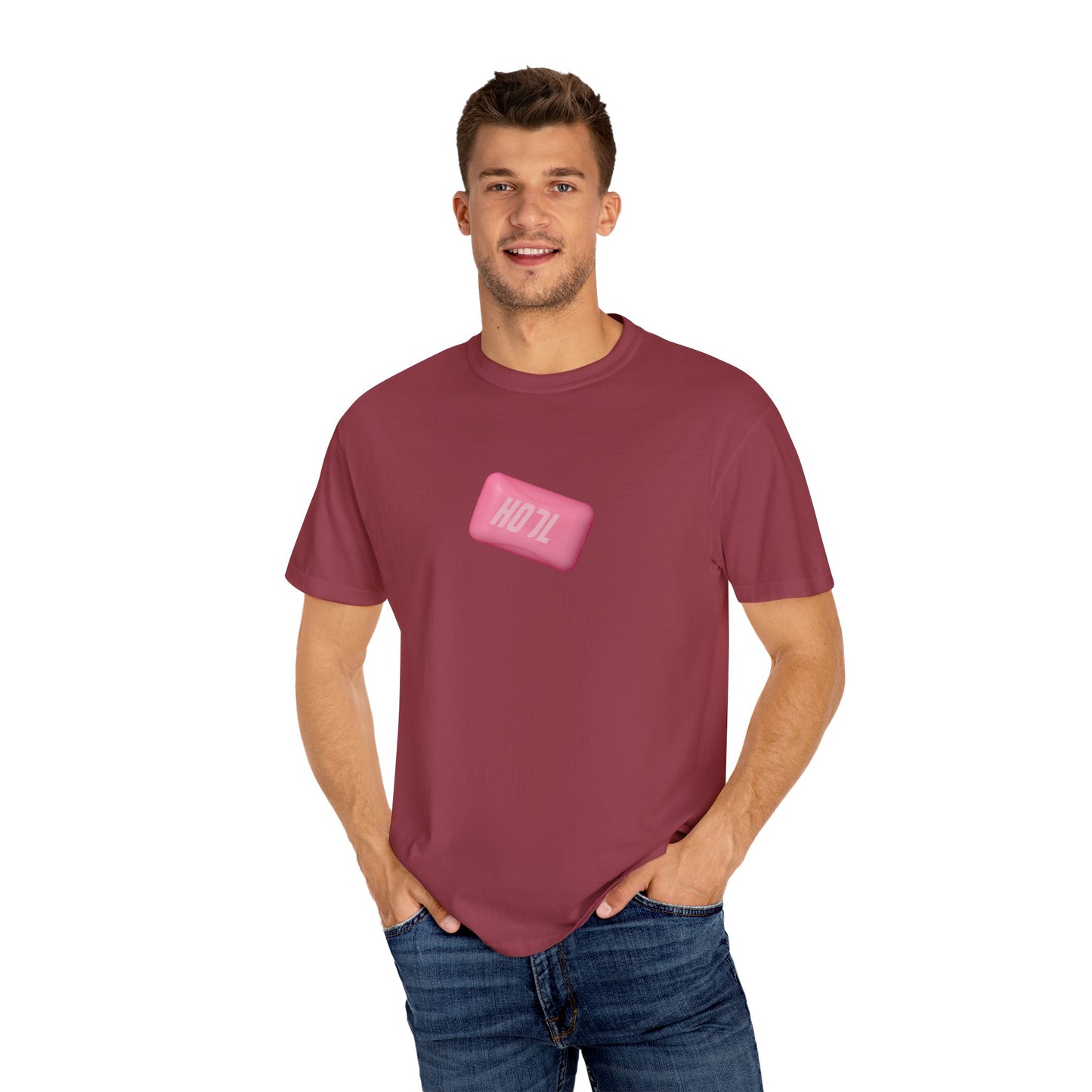 HODL Pink Soap BTC Unisex Garment-Dyed T-shirt