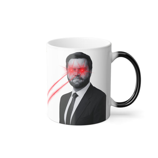 JD Vance Laser Eyes BTC Color Morphing Mug, 11oz
